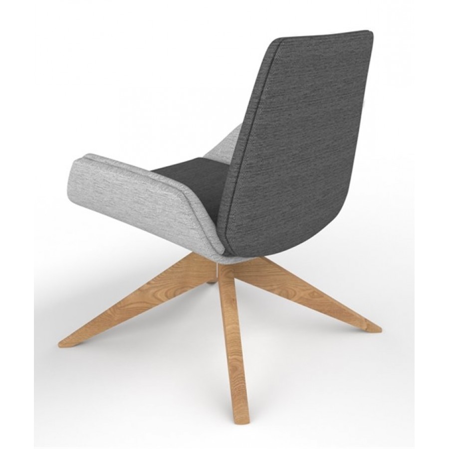 Follow Lounge Chair With Wooden Pyramid Base